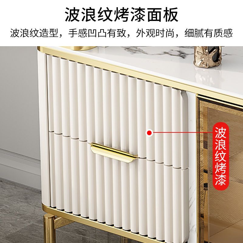 2024网红公主风梳妆台轻奢高级岩板电视柜家用电视柜小户型化妆台