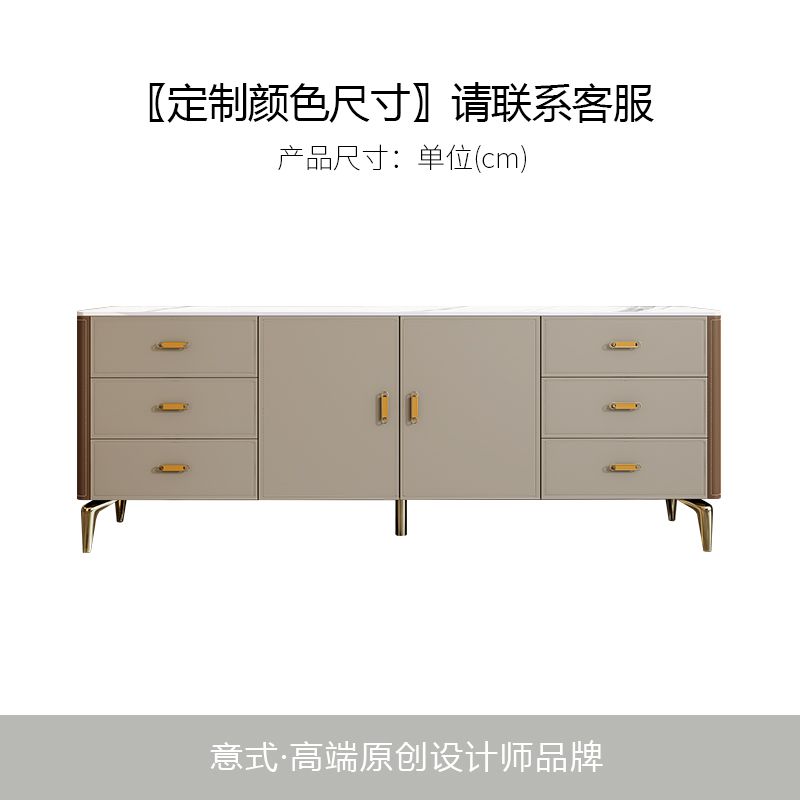 輕奢高款電視櫃馬鞍皮現代家用大小戶型高檔牀尾儲物櫃臥室電視櫃