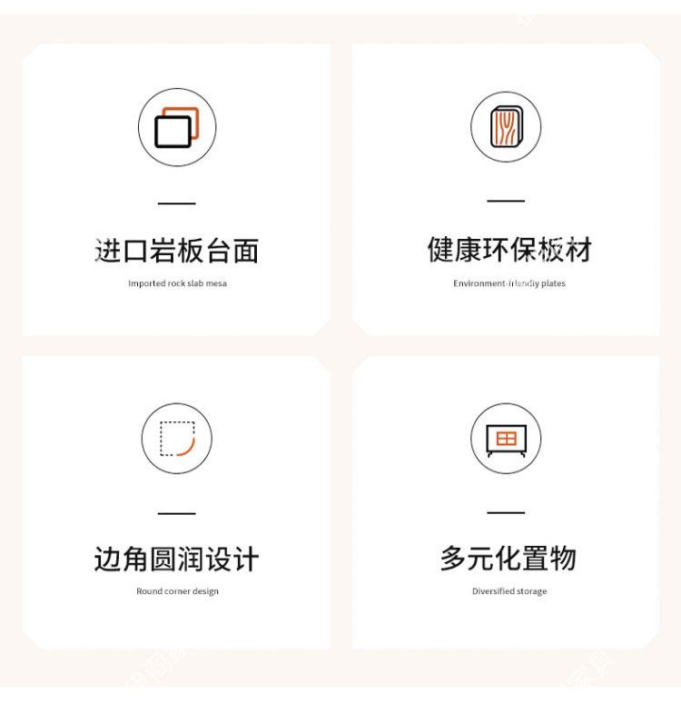 簡約意式輕奢家用客廳大小戶型新款落地櫃巖板電視櫃茶几組合現代