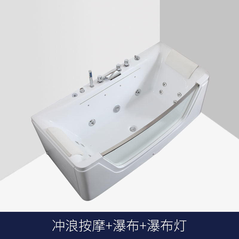 冲浪按摩家用成人小户型独立式亚克力浴缸盆恒温加热1.4米-1.8米