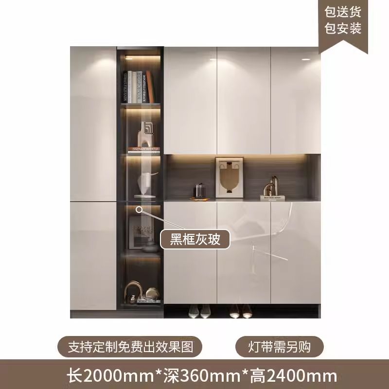 定製入戶玄關鞋櫃家用門口新款輕奢客廳隔斷櫃大容量多層儲物櫃
