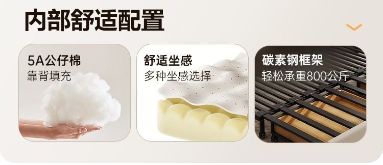 納帕真皮直排沙發牀一體兩用奶油風小戶型客廳摺疊儲物多功能沙發