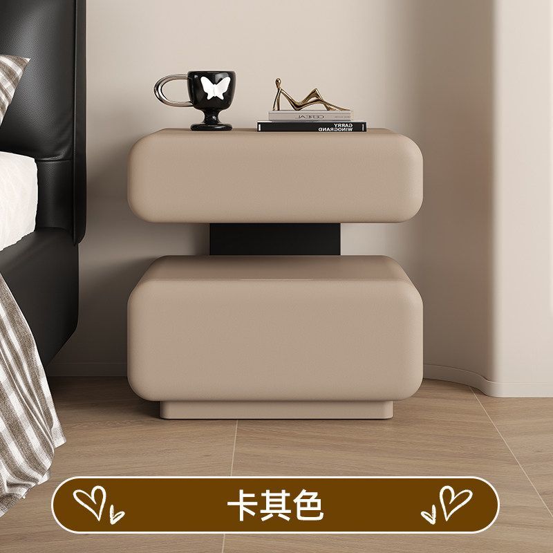 2025新款輕奢高級感實木牀頭櫃臥室家用小衆設計感創意懸浮牀邊櫃