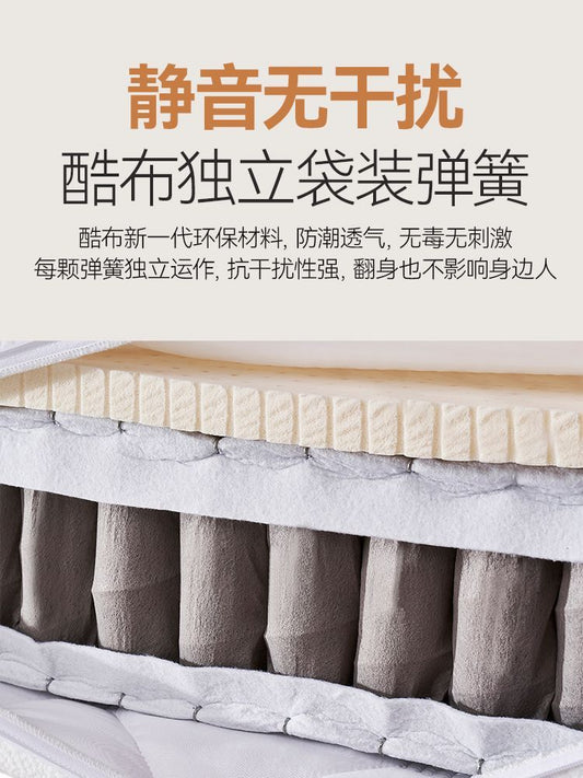 全拆式捲包壓縮牀墊3D透氣彈簧網天然乳膠椰棕席夢思家用牀墊包郵
