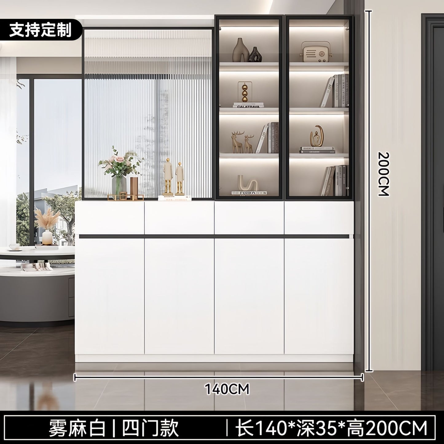 玄關櫃入戶正對門客廳屏風隔斷置物架一體實木鞋櫃現代簡約門廳櫃