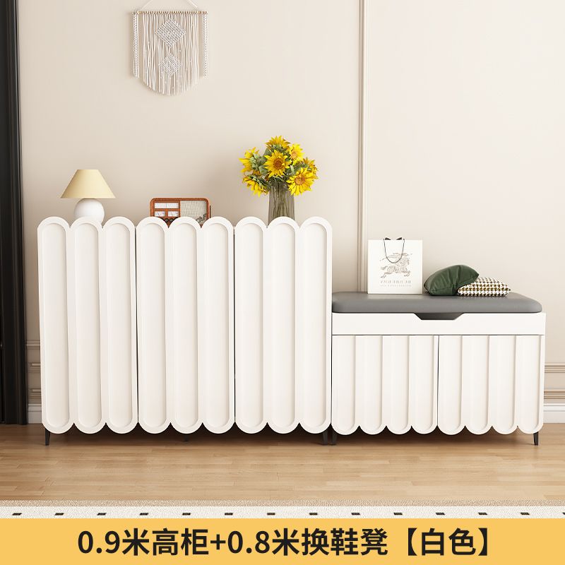 美式時尚入門換鞋凳家用可坐軟包鞋櫃多功能坐凳儲物一體穿鞋凳【5天內發貨】