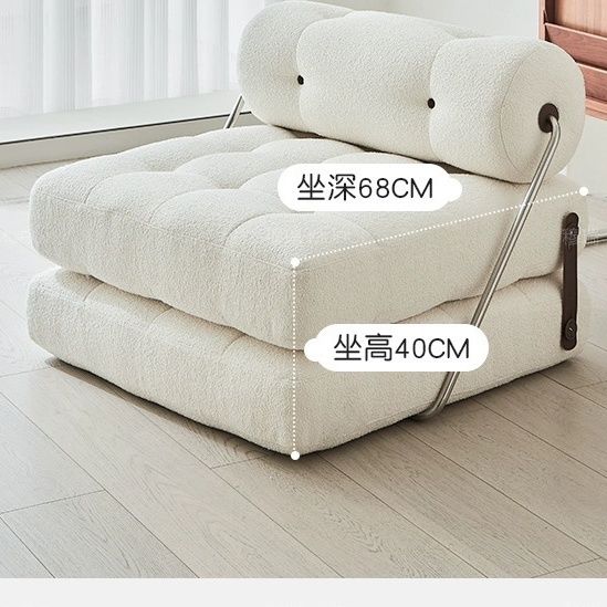 新款塔吉沙发床两用折叠单人位客厅休闲椅羊羔绒模块懒人沙发