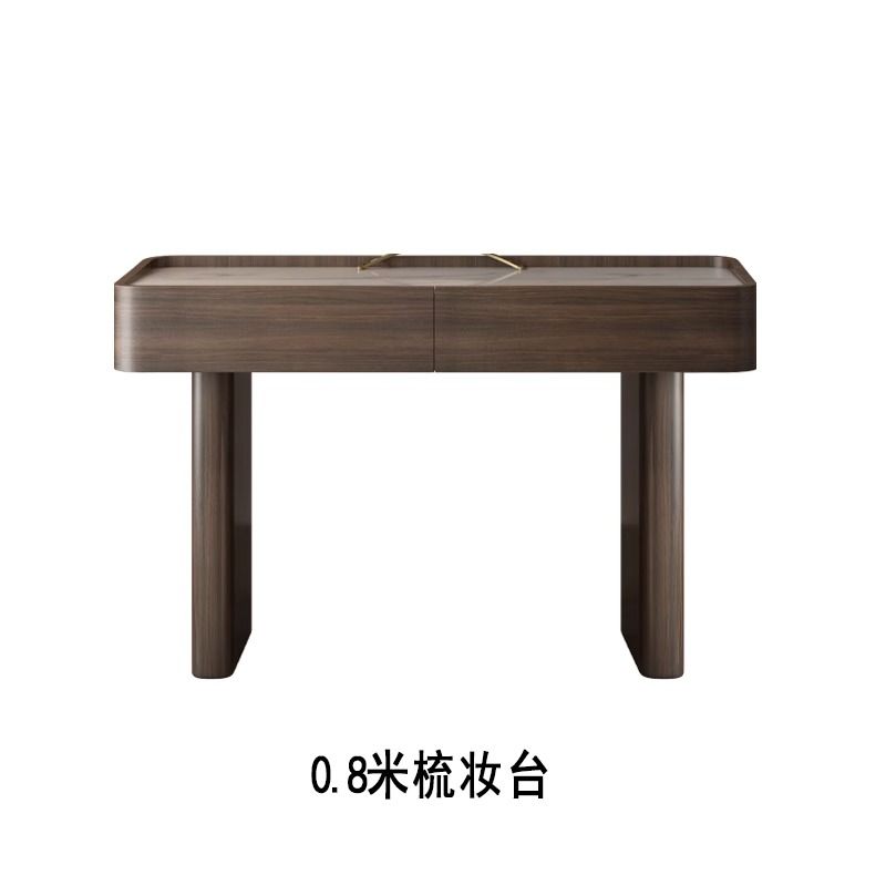 高端意式極簡收納鬥櫃梳妝檯一體高端意式極簡主臥室伸縮化妝桌子