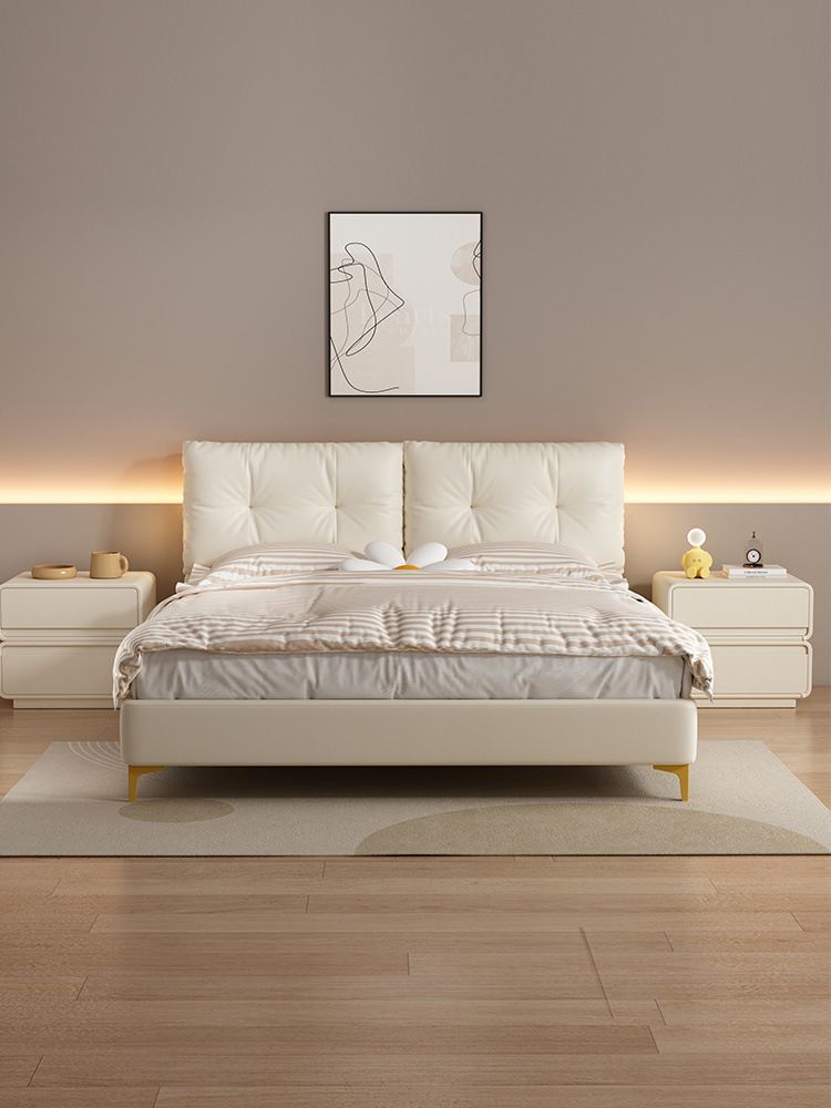 全實木牀頭櫃簡約現代輕奢高級感臥室意式極簡兒童奶油風牀邊櫃