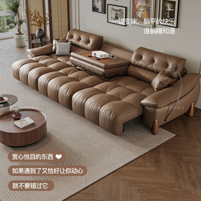 [夢尚佳]零靠牆電動沙發現代簡約進口現代兩用客廳伸縮功能沙發牀