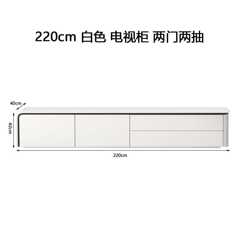 意式極簡實木電視櫃落地式矮櫃客廳現代簡約茶几輕奢定製電視櫃