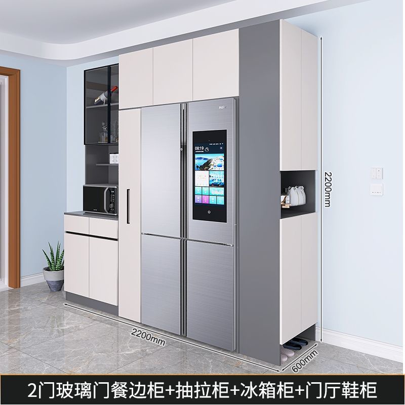 巧幫手餐邊櫃酒櫃一體靠牆高櫃嵌入式冰箱櫃鞋櫃客廳廚房儲物櫃子