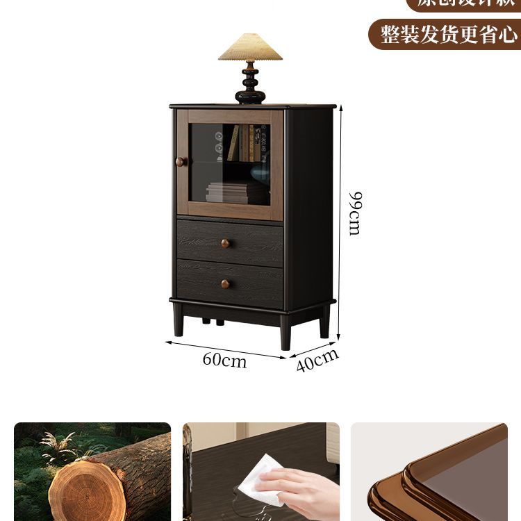 中古風全實木電視櫃客廳2025新款家用高級感收納儲物櫃一體小戶型