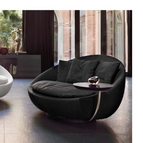 設計師創意圓弧形旋轉單人椅小戶型客廳陽臺休閒網紅蛋殼懶人沙發