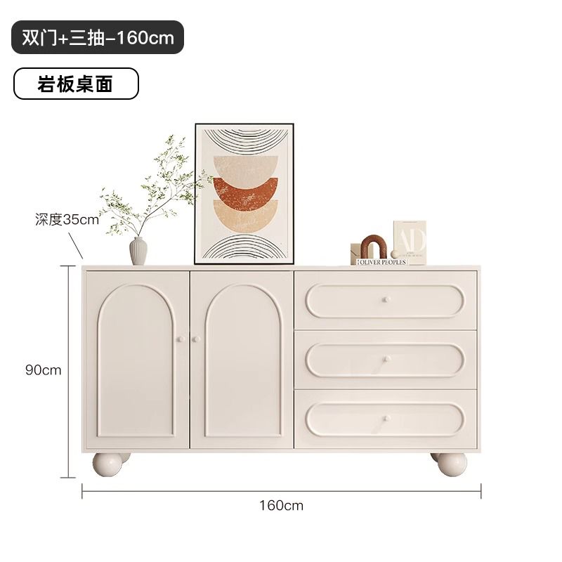 实木餐边柜斗柜小户型轻奢收纳柜储物柜橱柜家用客厅简约靠墙柜子