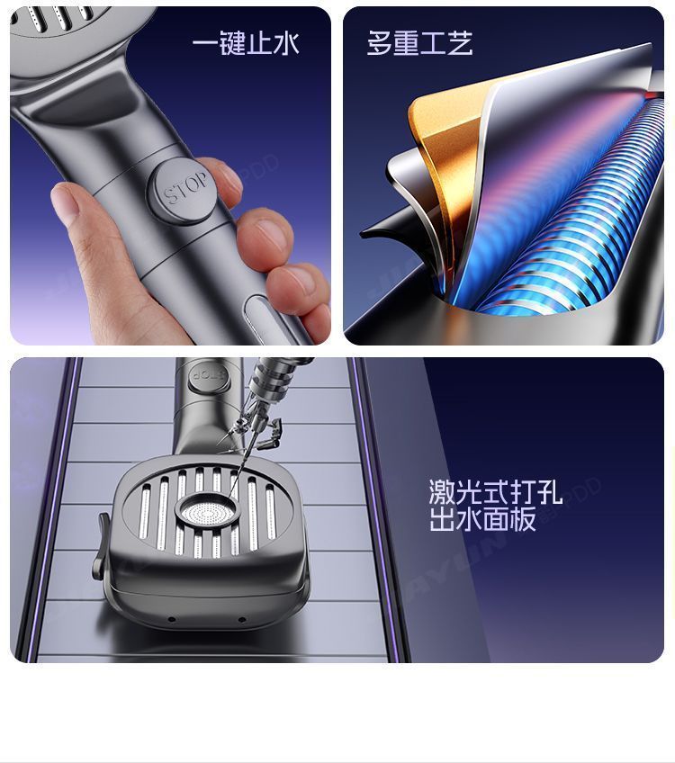 家韻過濾增壓家用花灑熱水器噴頭浴霸超強洗澡加壓沐浴淋浴蓮蓬頭