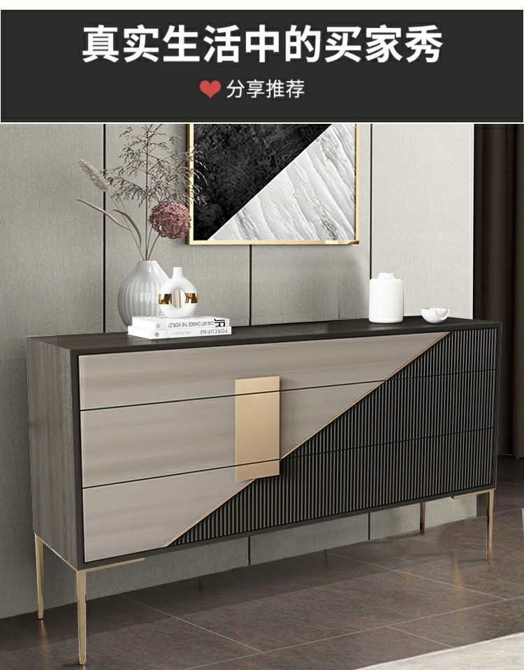 輕奢玄關櫃意式鬥櫃極簡餐邊櫃入戶門廳鞋櫃現代簡約美式酒櫃家用