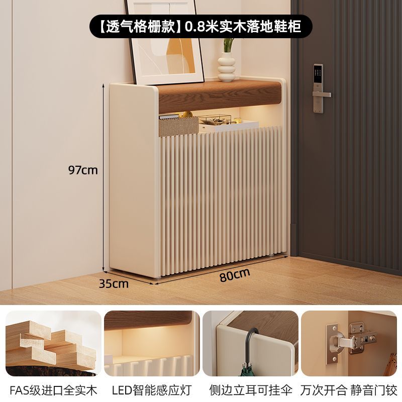 大容量實木鞋櫃門外走廊用2025新款高級感室內門廳入戶玄關櫃透氣