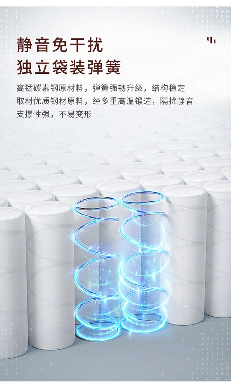 源頭牀墊廠家獨立袋裝彈簧牀墊海綿酒店家用民宿跨境壓縮捲包
