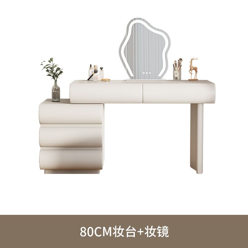 奶油風現代歐式臥室梳妝檯主臥婚房房間懸浮收納櫃高檔網紅ins