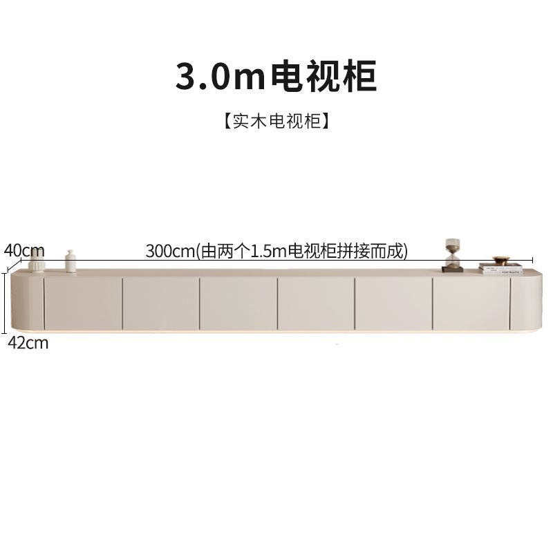 簡約客廳風電視櫃現代實木小戶型茶几組合高款白色臥室電視機地櫃