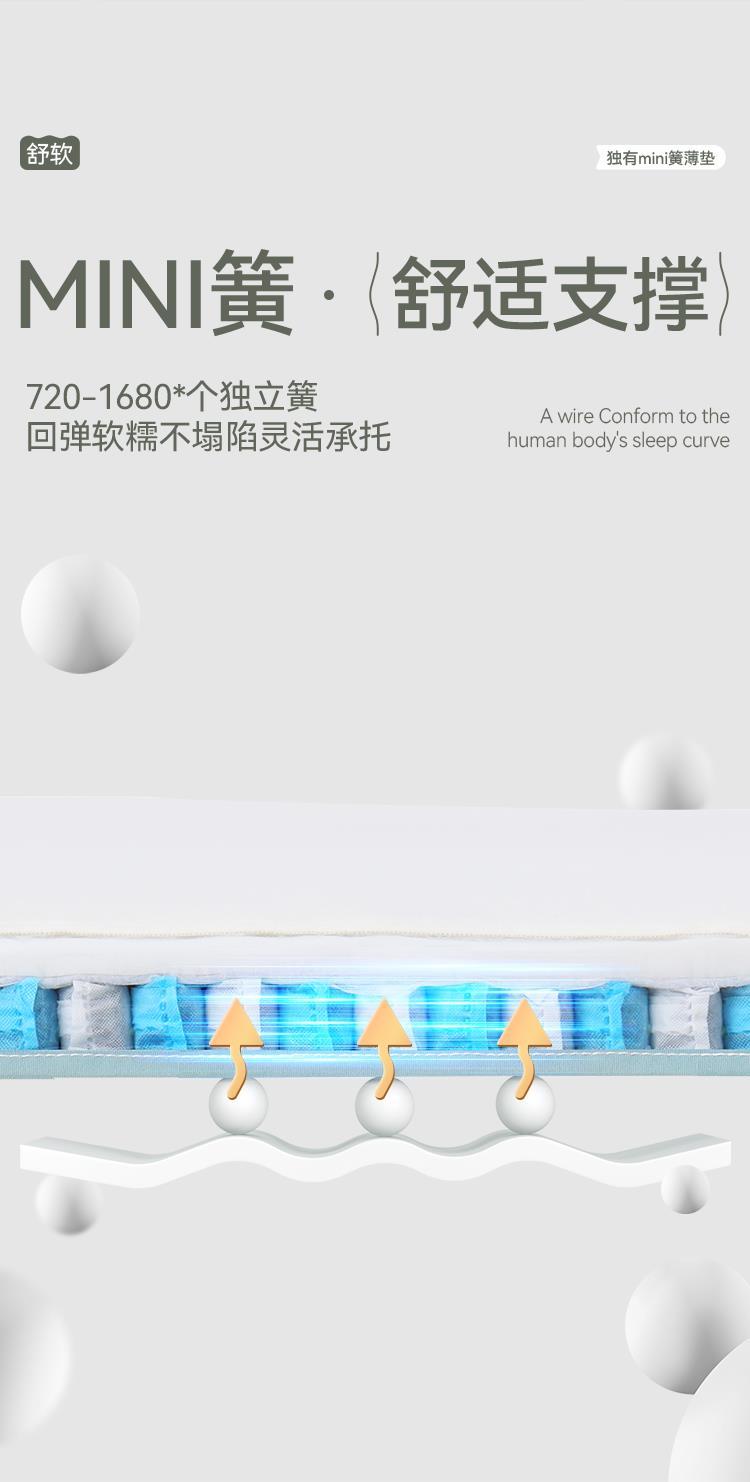 學生宿舍牀墊兒童牀墊彈簧薄牀墊子母牀墊6/8/10cm可捲包壓縮牀墊