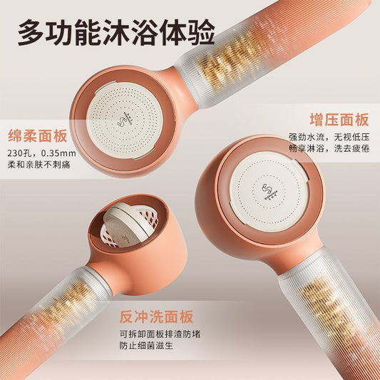 七水花【618上新】KDF長效除氯過濾花灑反衝洗防堵增壓家用花灑