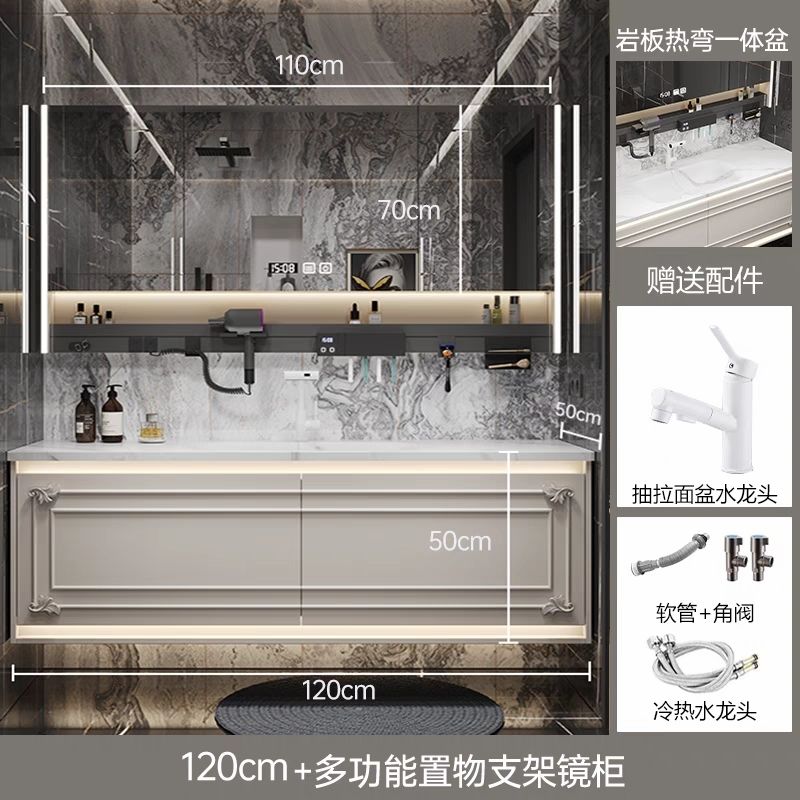 美式衛生間歐式洗臉盆1.8雙人牀現代簡約浴室櫃主臥洗漱組合