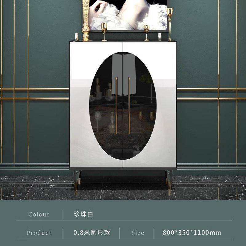 意式輕奢極簡餐邊櫃客廳靠牆玄關儲物櫃現代高檔家用茶水櫃子定製