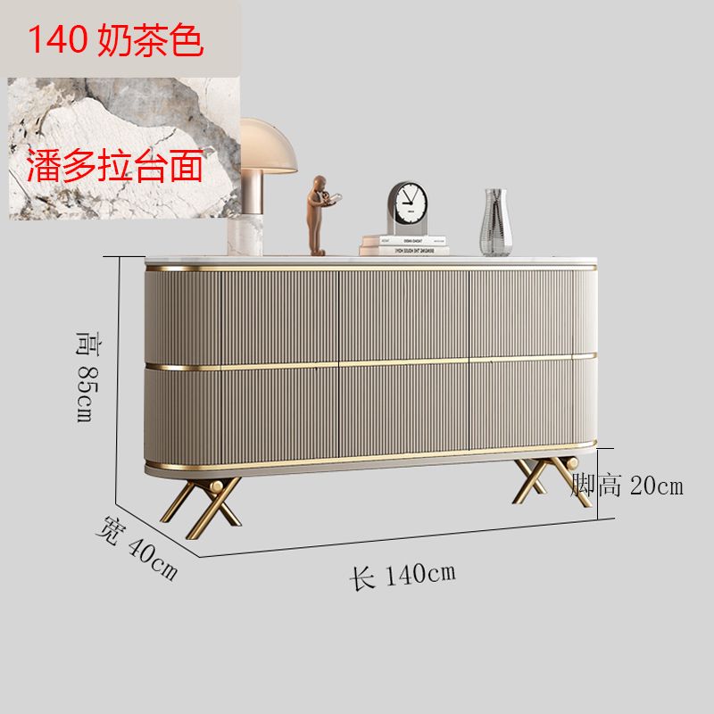 意式極簡客廳玄關櫃現代餐邊櫃輕奢巖板靠牆儲物櫃入戶裝飾櫃