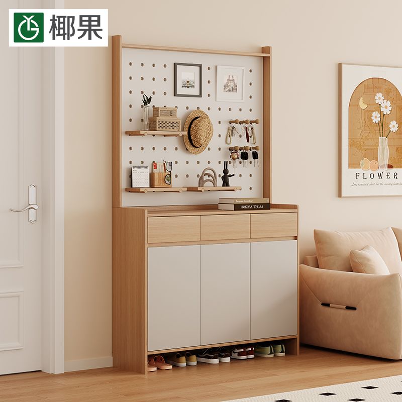 鞋櫃家用門口入戶奶油新款大容量玄關櫃多層靠牆儲物櫃陽臺收納櫃