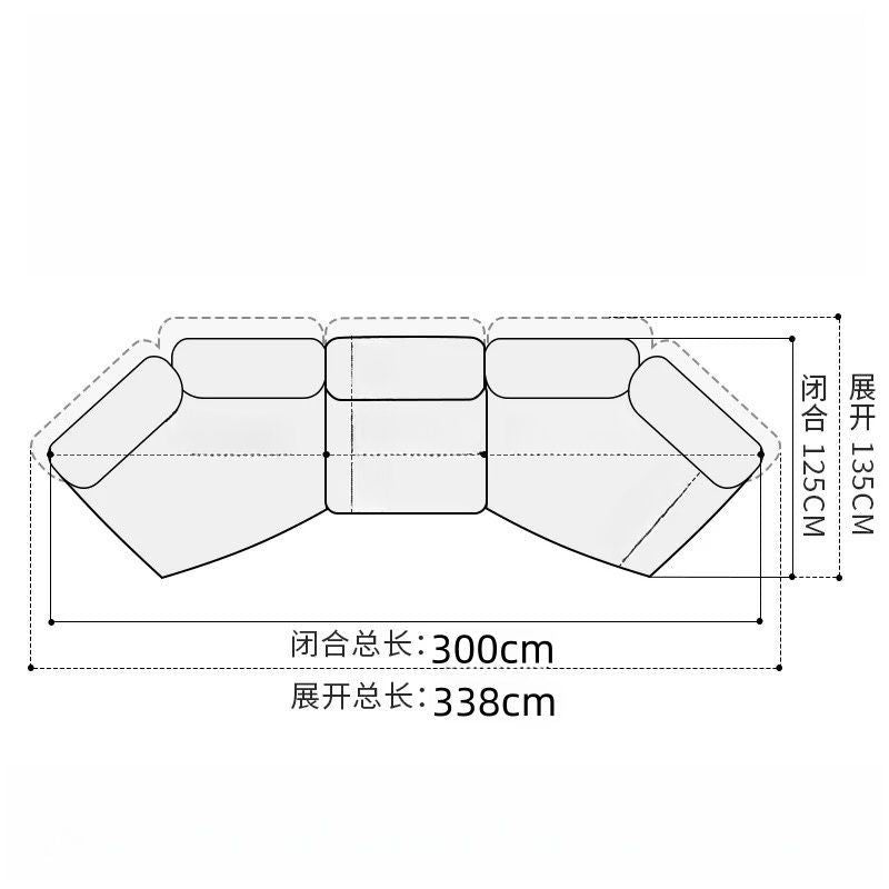 Edra高回弹雪尼尔布艺沙发简约现代设计客厅弧形转角整装免烫转角