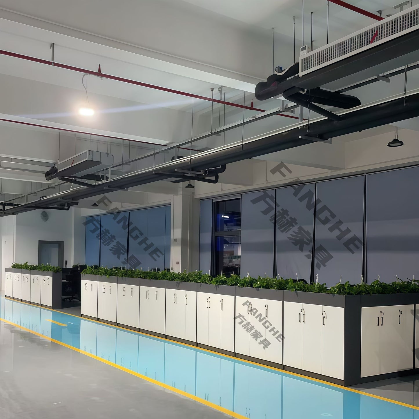 深圳可定做简约现代花槽柜矮柜文件资料柜工厂隔断办公室隔断柜