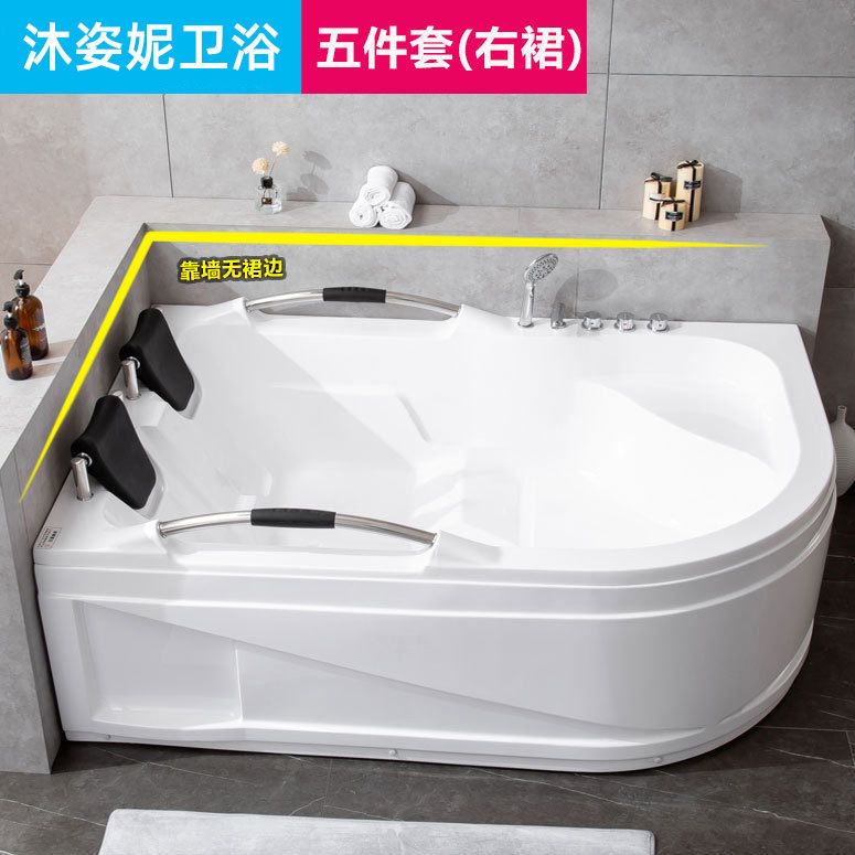 沐姿妮卫生间双人浴缸家用成人情侣超大酒店别墅加热恒温按摩浴缸