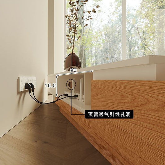 北歐現代簡約實木電視櫃茶几組合客廳小戶型奶油電視櫃可伸縮拉伸