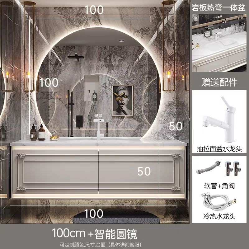 美式衛生間歐式洗臉盆1.8雙人牀現代簡約浴室櫃主臥洗漱組合