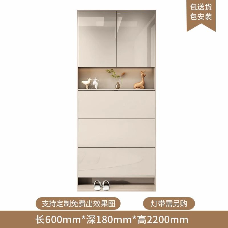 定製超薄款鞋櫃翻鬥18cm家用門口入戶玄關櫃一體高立式門後門廳櫃
