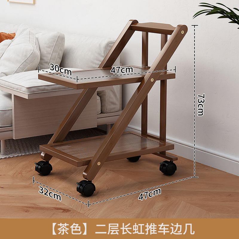 边几小茶几床头桌子沙发边柜移动长虹玻璃小户型客厅茶桌日式角几