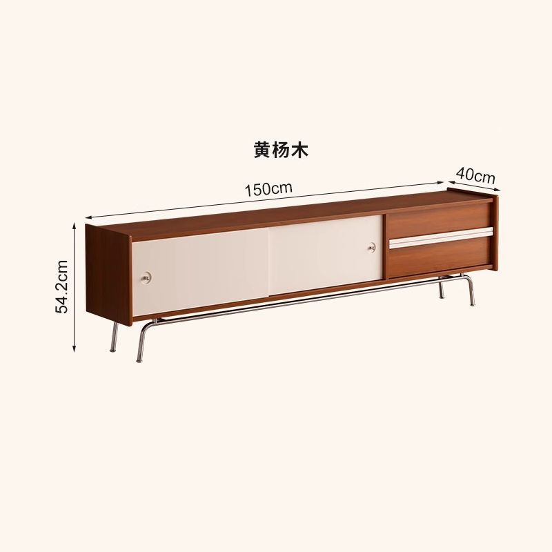 中古風實木電視櫃北歐客廳家用收納小戶型現代簡約置物電視機櫃