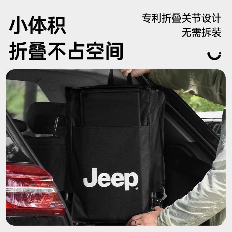Jeep戶外露營車聚攏推車可摺疊野餐車大號營地車旅行擺攤小拖車