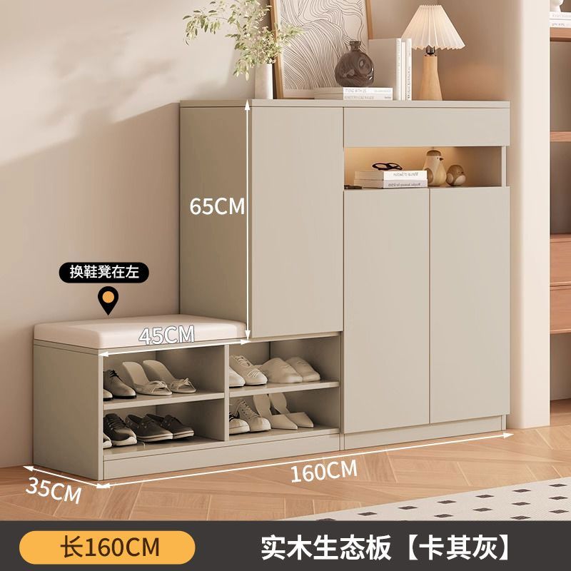 定製實木鞋櫃家用門口新款入戶大容量儲物櫃玄關收納陽臺多層鞋架