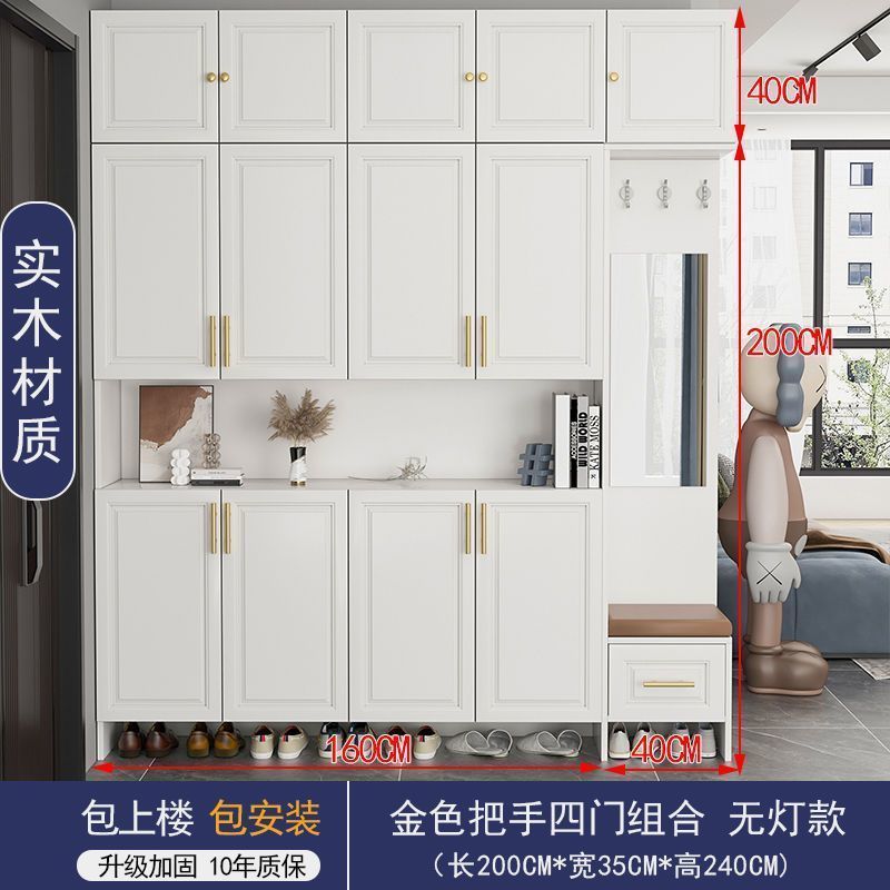 博鑫萬家實木入戶門口鞋櫃玄關家用大容量儲物櫃客廳靠牆收納櫃子