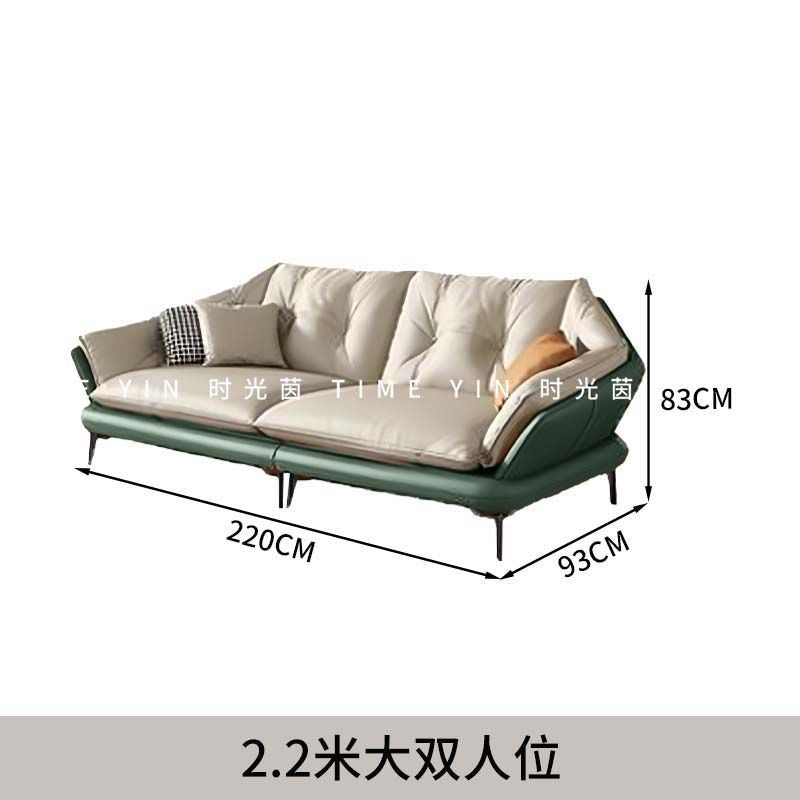 意式極簡真皮沙發進口真皮現代客廳北歐輕奢貴妃組合皮沙發轉角