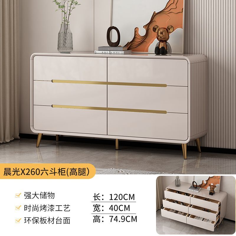 2025新款现代简约卧室梳妆台房间化妆桌斗柜一体靠墙收纳柜储物柜