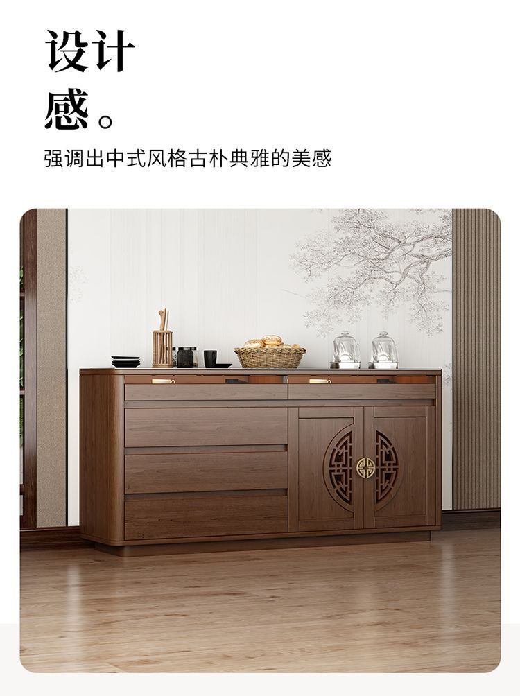 2025爆款家用靠牆一體邊櫃新中式自動上水智能沙發邊餐邊櫃儲物櫃