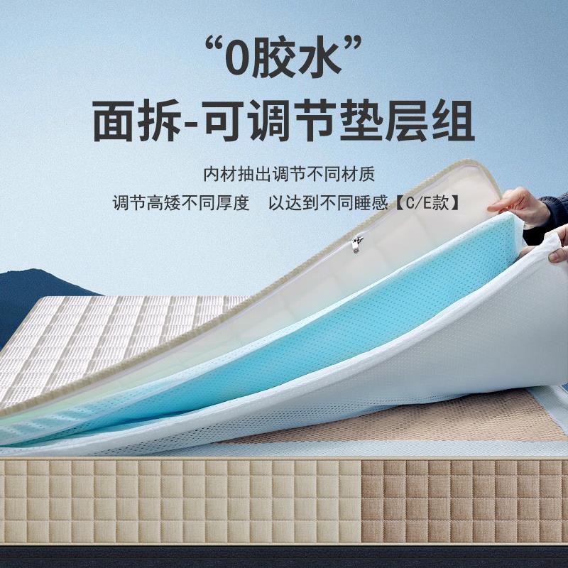 聚棕坊零壓雲攆獨立彈簧可拆洗0膠水席夢思捲包壓縮牀墊家用臥室