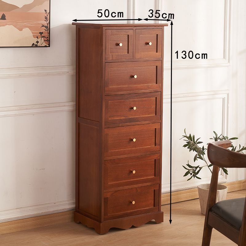 50寬五斗櫃實木牀頭櫃儲物櫃帶鎖中國風客廳臥室收納櫃抽屜式多層
