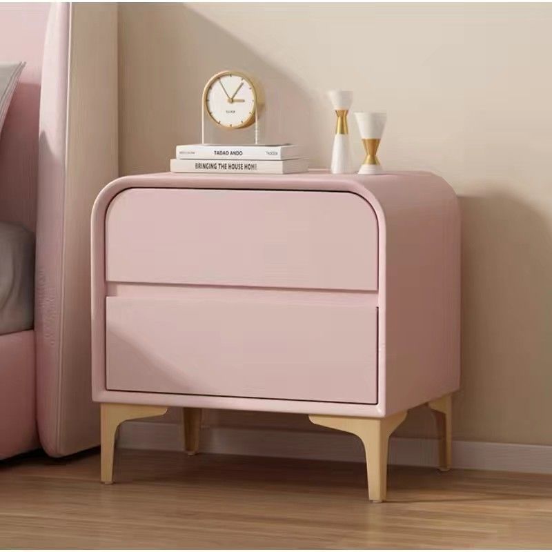 2023年新款收納簡約現代兒童牀頭櫃軟包奶油風免安裝牀頭櫃家用