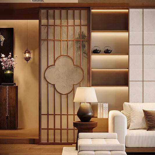 新款中式實木宋代美學屏風隔斷客廳入戶遮擋家用臥室沙發定製玄關