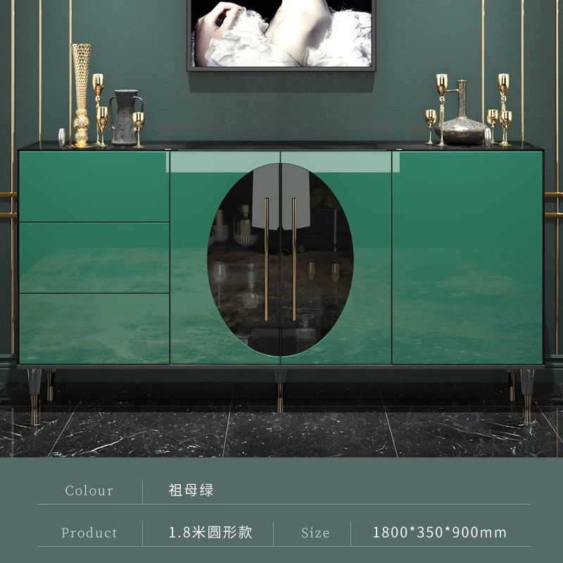 意式輕奢極簡餐邊櫃客廳靠牆玄關儲物櫃現代高檔家用茶水櫃子定製